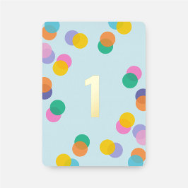 Boy First Birthday Confetti Blue und Gold Folieneinladung