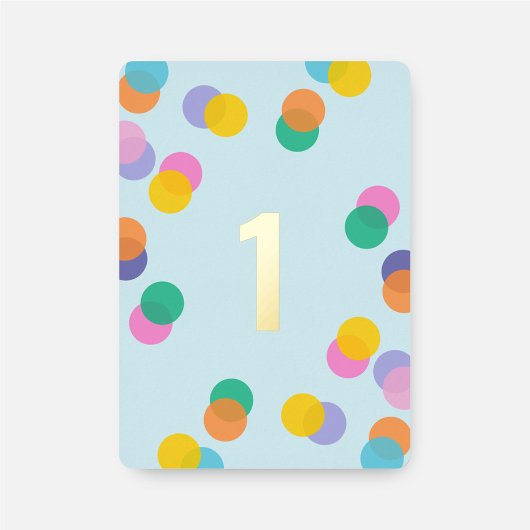 Boy First Birthday Confetti Blue und Gold Folieneinladung