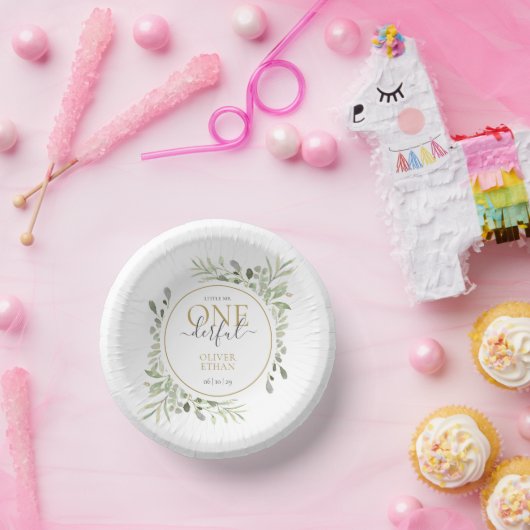 Boy First Birthday Klein Mr. ONEderful Pappteller (Party)