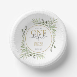 Boy First Birthday Klein Mr. ONEderful Pappteller