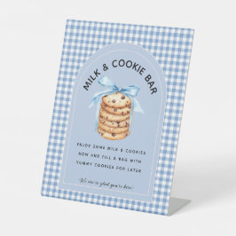 Boy First Birthday Milk & Cookie Sockelschild