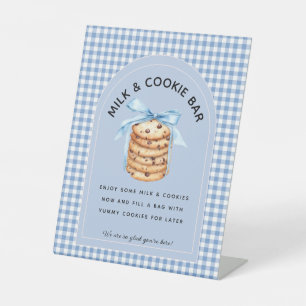 Boy First Birthday Milk & Cookie Sockelschild