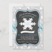 Boy First Birthday Winter ONEderland Einladung (Vorderseite)