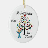 Boy First Christmas Maßgeschneiderte Ornamente (Rechts)