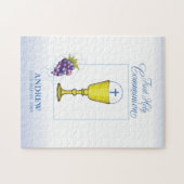 Boy First Communion, Chalice with Host and Grapes Puzzle (Horizontal)