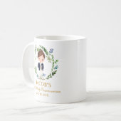 Boy First Communion Favorits - Navy Suite Kaffeetasse (Vorderseite Links)