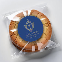 Boy First Communion Royal Blue Gold Vintages Wappe