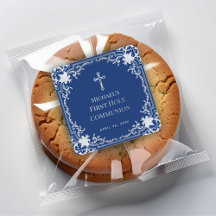 Boy First Communion Royal Blue Vintage Imitate Sil