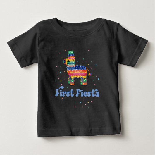 Boy First Fiesta Birthday Baby T-shirt (Vorderseite)