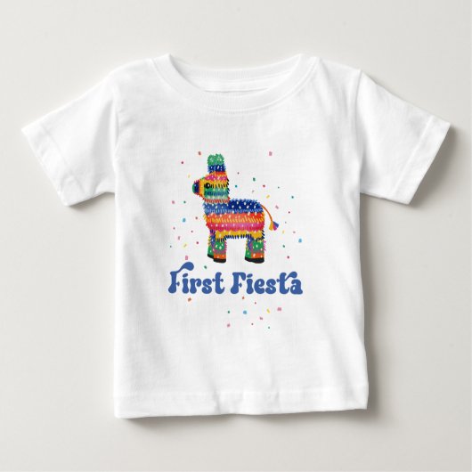 Boy First Fiesta Birthday Baby T-shirt (Vorderseite)