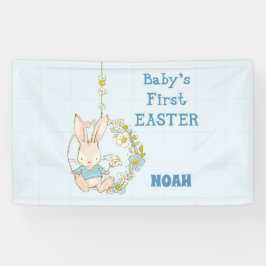 Boy First Oaster Bunny auf Blume Swing Banner