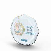 Boy First Oaster Bunny auf Blume Swing Fotoblock (Rechts)