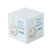 Boy First Oaster Bunny auf Blume Swing Würfel (Vorderseite Schrägansicht)