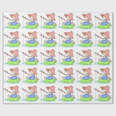Boy Fishing Geschenkpapier (Flach)
