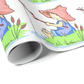 Boy Fishing Geschenkpapier (Rolleneckpunkt)