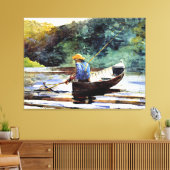 Boy Fishing, Kunstwerk von Winslow Homer Leinwanddruck (Insitu (Wohnzimmer))