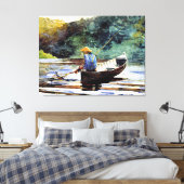 Boy Fishing, Kunstwerk von Winslow Homer Leinwanddruck (Insitu (Schlafzimmer))