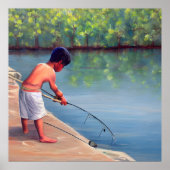 Boy Fishing Poster (Vorne)