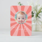 Boy Flat Danke-Card Dankeskarte (Stehend Vorderseite)