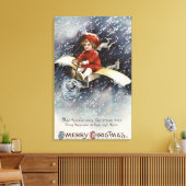 Boy Flying Make-Shift-Flugzeug Leinwanddruck (Insitu (Wohnzimmer))