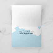 Boy Football Camp Strichmännchen Denken Sie an Sie Karte (Innenseite)