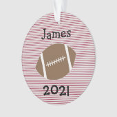 Boy Football Year in Review Ornament (Vorderseite)