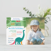 Boy Foto 3. Geburtstag Einladung (Stehend Vorderseite)