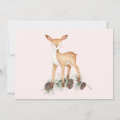 Boy Foto Woodland Animals 1. Geburtstag Einladung (Rückseite)