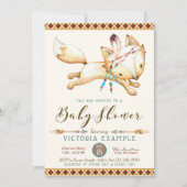 Boy Fox Baby Shower Einladungen (Vorderseite)