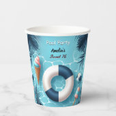 Boy Fun Teen Erwachsene Pool Party Sweet 16 Geburt Pappbecher (Vorderseite)