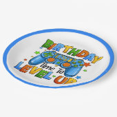 Boy Gamers Birthday Pappteller (Schrägansicht)