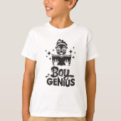 Boy Genius zurück zum Niedlichen Zitat von Schulki T-Shirt (Vorderseite)