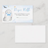 Boy Ghost Halloween Baby Duwer Diaper Raffle Begleitkarte (Vorne/Hinten)