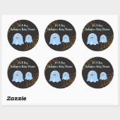 Boy Ghost Halloween Baby Shower Stickers (Blatt)