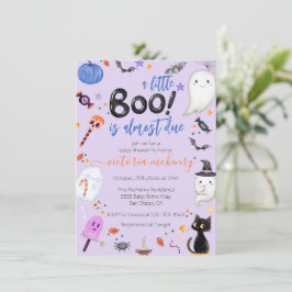 Boy Ghost Little Boo ist zu Halloween Baby Dusche Einladung