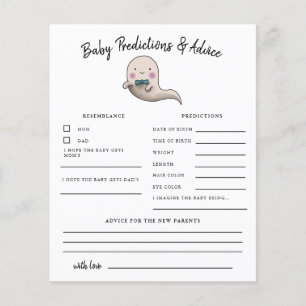 Boy Ghost Little Boo Predictions & Advice Card
