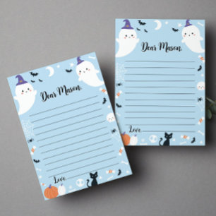 Boy Ghost Time Capsule Note Card Dankeskarte