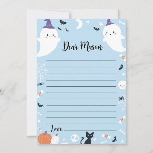Boy Ghost Time Capsule Note Card Dankeskarte (Vorderseite)