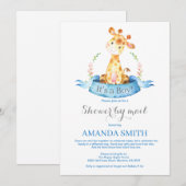 Boy Giraffe Baby Shower by Mail Einladung (Vorne/Hinten)