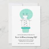 Boy Giraffe Erste Geburtstagsparty Einladung (Vorderseite)