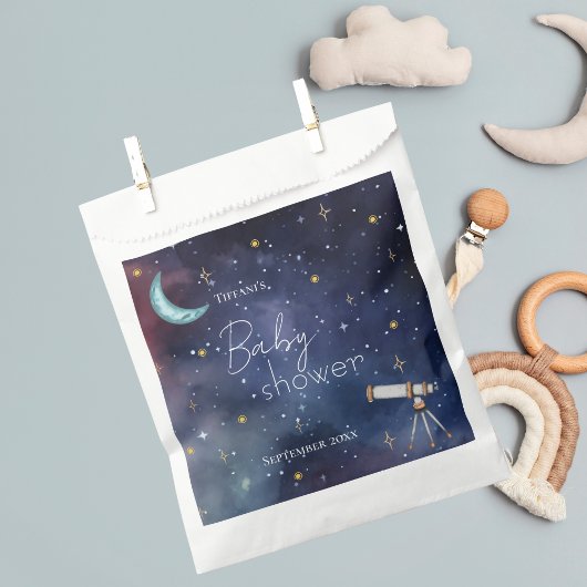 Boy Girl Celestial Sky Moon & Stars Baby Shower Geschenktütchen