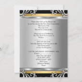 Boy Girl First Heilige Kommune Silver Gold 2 Einladung (Rückseite)