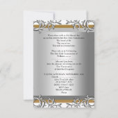 Boy Girl First Heilige Kommunion Silver Gold Einladung (Rückseite)