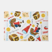 Boy Girl Fun White Party Pirate Pattern Fußmatte (Vorderseite)