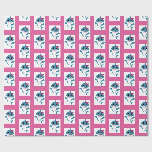 Boy Girl Shark Packpapier (Flach)
