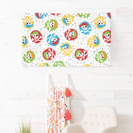 Boy Girl Skulls Party Pirate Banner (Insitu)