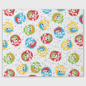 Boy Girl Skulls Party Pirate Wrapping Paper Geschenkpapier (Flach)