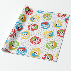 Boy Girl Skulls Party Pirate Wrapping Paper Geschenkpapier