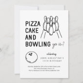 Boy Girl Teen Kids Bowling Party Einladung (Vorderseite)