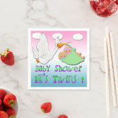 Boy & Girl Twins 2 - Stork Baby Shooter Paper Napk Serviette (Beispiel)